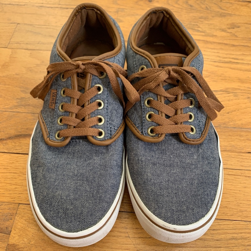 Vans- Men size 8 Denim in color with Brown accents